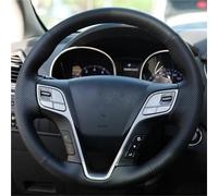 Auto Steering Wheel Protector For Hyundai For Santa Fe 2013 For Grand Ix45 Auto Interior Accessories Steering Wrap Car Steering Wheel Cover Genuine Leather(Gray Thread)