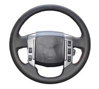 Auto Steering Wheel Protector For Land For Rover For Freelander 2 2007 2008 2009 2010 2011 2012-2018 Artificial Leather Hand-stitched Car Steering Wheel Cover(Red Thread)