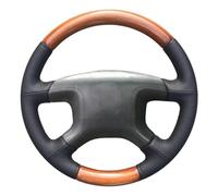 Auto Steering Wheel Protector For Mitsubishi For Pajero 2004 2005 2006 2007 2008 2009 2010 Artificial Leather Car Hand-stitched Steering Wheel Cover(Red thread)