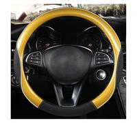 Auto Steering Wheel Protector For Nissan For Qashqai J11 For X-trail T32 Carbon Fibre Leather Car Steering Wheel Cover(Yellow O Shape)