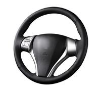 Auto Steering Wheel Protector For Nissan For Teana For Altima 2013-2018 For X-Trail For Qashqai 2014-2018 For Rogue 2014-2016 For Pulsar 2015-2018 Car Steering Wheel Cover Leather(Light Blue Thread)