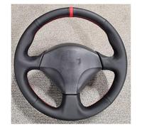 Auto Steering Wheel Protector For S2000 2000-2008 For Civic Si 2002-2004 For For RSX For Type-S 2002-2006 DIY Black Leather Car Steering Wheel Cover(Red marker thread)