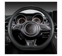 Auto Steering Wheel Protector For Suzuki For Swift 2017 2018 2019 2020 2021 2022 Sport Auto Microfiber Leather D Shape 38cm Car Steering Wheel Cover(Black)