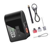 Auto Stops Intelligent Bicycles Pumps Size LCD Digital Screen Multipurpose Valves Adapters Easy Carry LED Light Included Intelligent AI Inflation With LED Light