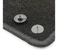 AUTO-STYLE Universal car mat clips 'StyleFit' - 4 pieces for 2 mats, Black