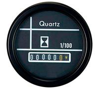 AUTO-STYLE Classic Black Performance Instrument Operating Hour Counter 52 mm