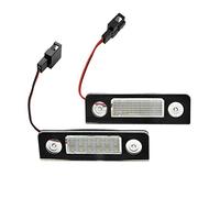 AUTO-STYLE Set LED License Plate Lights compatible with Skoda Octavia & Roomster 2004-2013, Transparent/Green