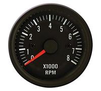 AUTO-STYLE Performance Instrument Black Tachometer >8000rpm 2/3/4/5/6/8 cyl. 52mm
