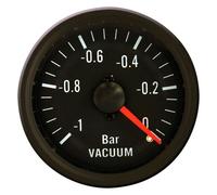 AUTO-STYLE Performance Instrument Black Vacuum Pressure Gauge -1>0,2 52mm