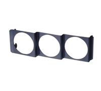 AUTO-STYLE Performance Instrument DIN Panel Metal for 3 x 52 mm Instruments Black
