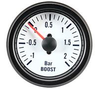 AUTO-STYLE Performance Instrument White Boost Pressure Gauge +2,0>1 bar 52mm