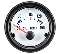 AUTO-STYLE Performance Instrument White Oil Temperature Gauge 50-150°C 52mm