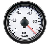AUTO-STYLE Performance Instrument White Vacuum Pressure Gauge -1>0,2 52mm