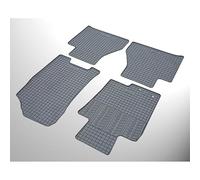 AUTO-STYLE Rubber car mats set compatible with Nissan Navara 2016- & Renault Alaskan 2016- (4-pieces + fixing system)