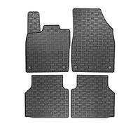 Rubber car mats set compatible with Volkswagen ID.4 / ID.5 2020- & Skoda Enyaq iV 2020- incl. Coupé & Audi Q4 E-Tron (F4B) 2020- & Cupra Tavascan 2023- (4-pieces + fixing system)