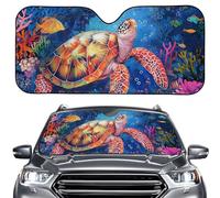 Auto Sun Shade Windscreen Sea Turtle Water Plants Universal S