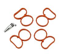 Auto Swirl Flap Blank Bung Flaps Removal Plug With 4 Gaskets For N47 2.0D Engine Accessories Kit Engine Valve Rocker Cover Gasket