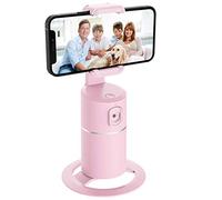 Auto Tracking Phone Holder,360° Rotation Face Body Track Mount,Tracking Tripod for Vlog Shooting Live Streaming,Build-in Battery,No APP Required(Pink)…