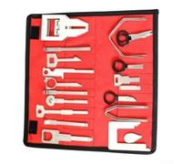 Auto Trim Removal Kit 38pcs Non-Scratch Plastic Tools(Red) | 38-piece set, metal and plastic mix, non-scratch design, radio CD player removal, safe trim care