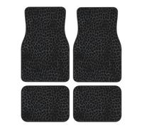 Auto Universal Fit Set Of 4pcs Carpet Car Floor Mats Black Leopard Pattern, Print Car Foot Mat Four-Piece Set, Waterproof Car Front Rear Floor Foot Mats For Car, Suv, Van & Trucks