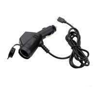 Auto USB Charging Device with Two USB Ports and Integrated 140CM Cable for Mobile Phones GPS Navigators Cameras and Portable USB Gadgets (Black)