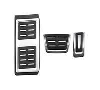 Auto Vehicle Pedal For VW For Polo 2017 2018 2019 2020 2021 2022 LHD Car Pedals Stainless Steel Auto Gas Brake Pedal Protection Pads Cover Car Pedal Pads(AT with rest)