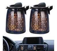 Auto Vent Scent Clip - Roasted Bean Fragrance Unit, Static Free Solid Perfume Holder, Mini Odor Neutralizer Device, Quick Install Airflow Difuser | Driver Cabin Refresh Road Trip Office Parking