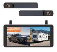 AUTO-VOX 7.2" DVR Portable Solar Wireless Backup Camera, 2Mins DIY Installation, 1080P Battery Powered Back Up Camera System, Support 2 Channels Hitch Reverse Camera for Car/SUV/Van/Truck/Trailer