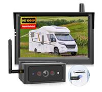 AUTO-VOX Magnetic Wireless Reversing Camera, Wide Angle Parking Aid with 5 Inch Monitor, 1080P IR Night Vision IP69K Waterproof Reversing Cameras for Motorhome, Caravan, Trailers (S4B)