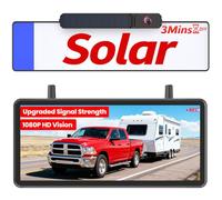 AUTO-VOX Solar Wireless Reversing Camera Kit: 7.2" HD Split-Screen, Dual Antenna Signal Upgrade, 3-Minute Easy Install, 1080P Color Night Vision, DVR Recording Reverse Camera for Car, Van, Trailer