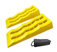 Auto Wheel Blocks - PP 24x8.2x4.7in Heavy-Duty 2pcs Caravan Leveling Blocks | Trailer Wheel Chocks with Non-Slip, 3-Step Levelling, Travel Trailer Accessories | Car, RV