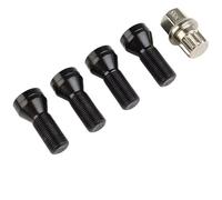 auto wheel Lug bolts Compatible With For X5 For E70 2006 2007 2008 2009 2010 2011 2012 2013 4Pcs/Set M14×1.25 Black Wheel Locking Lug Bolt Nut Key OEM:36136776076