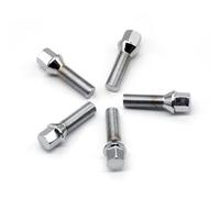 Auto Wheel Spacers 10PCS Car Wheel Nut Bolts Screw Thread length 28/35/40/45/50/60mm M14x1.5 14x1.25 12x1 Forged Wheels Spacer(M14x1.5,10 Pieces 60mm cone)