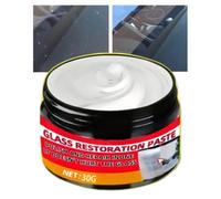 Auto Window Wax - Glass Scratch Eraser with Sponge, Windshield Restorer Compound, Polishing Repair Formula | Vehicle Glass Cleaner for Suv Truck Sedan Pickup Rv Outdoor Road Trips Parking Mirror