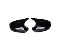 Auto Wing Mirror Cover Caps Rearview Mirror Covers For Bmw 1 3 Series For E90 E91 E92 E93 E80 E81 E87 E88 Rear-View Carbon Fiber Gloss Black(ABS Black 2)
