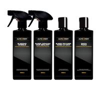 Auto Xpert 4 Piece Ultimate Exterior Car Cleaning Kit, Bleeding Wheels, Super Ceramic Car Sealant, Super Polymer Wash & Wax, Snow Foam. Detailing Kit