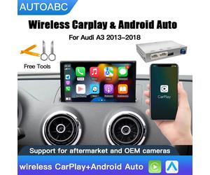AUTOABC Wireless CarPlay Android Auto Interface for Audi A3 A4 A5 Q2 Q7 Q5L 8V Cassette with MIB AirPlay Mirror Link Multimedia MIB2 System