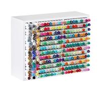 AUTOARK Wooden Marker Storage Organizer,Holds 270 Markers,Pens,Pencils & Art Supplies,Vertical Space-Saving Desk Storage for Artists,Teachers,Office & Classroom,White,AHK-066