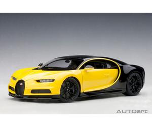 AUTOart 70994 1:18 Bugatti Chiron Jaune Molsheim Yellow/Nocturne Black, 2017 (co