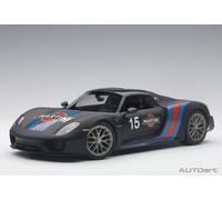 Autoart 77929 - 1/18 Porsche 918 Spyder Weissach Package - Matte Black / Martini