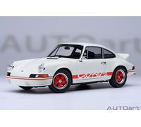 Autoart 1/18 Porsche 911 Carrera 2.7 RS Grand Prix White / Red Stripe 78030 NEW