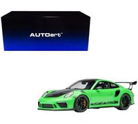 AUTOart 911 (991.2) GT3 RS Weissach Lizard Green with Carbon Hood and Top 1/18 Model Car 78179