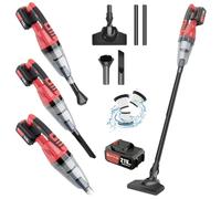 AutoBaBa Powerful Cordless Stick Vacuum Cleaner, 5500PA Suction, 20 Min Runtime, Lightweight & Portable Handheld Vacuum Cleaner with LED & HEPA Filter for Home, Car, Stairs, Hardwood Floors, Pet Hair