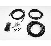 Autobahn88 Engine Room Silicone Vacuum Hose Dress Up DIY Kit, compatible with Audi (All Models) (Black)