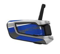 Autobahn88 Motorcycle Bluetooth Headset Protective Skin Decal Kit, compatible with Cardo Packtalk Bold (style: PB03-Blue Abstract)