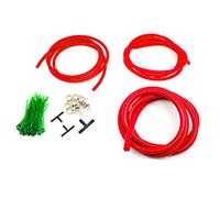 Autobahn88 Silicone Vacuum Hose Dress Up DIY Kit, compatible with Nissan,Subaru,MMC, Toyota,Honda,Mazda, Mustang,Chevrolet,Ford, Suzuki,Citroen,Audi,BMW, Benz,Mini,Volkswagen,Fiat, etc (Red)