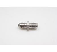 Autobahn88 Stainless Steel Brake Hose End Fitting - Inverted Flare AN4 to M10x1.25, 7/16x20-UNF
