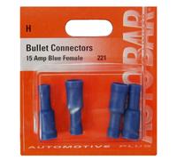 Autobar 15 Amp Female Bullet Connectors Blue 4 Pack 4 Pack Blue