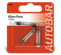 Autobar 15 Amp Glass Fuses 3 Pack 3 Pack