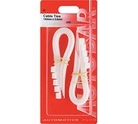 Autobar 295 Pack of 10 Multi-Purpose Cable Ties 140mm x 3.6mm - Perfect for Home, Garage, Office & Workshop - White